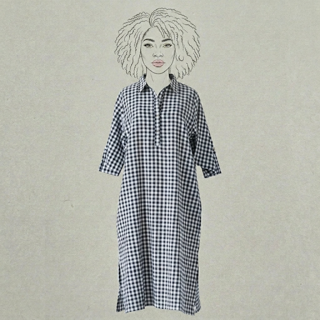 Design Shop Cotton Seer Sucker Veronica Dress, Small