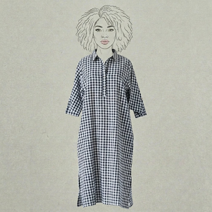 Design Shop Cotton Seer Sucker Veronica Dress, Small