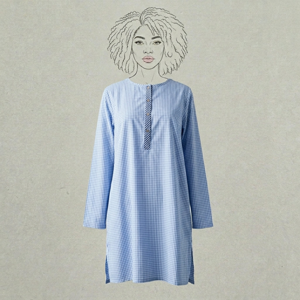 Design Shop Cotton Woven Gingham Nellie Shirt, Extra Large