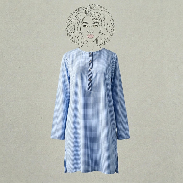 Design Shop Cotton Woven Gingham Nellie Shirt, Extra Large