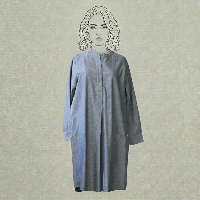 Design Shop Cotton Chambray Claire Dress/Tunic, Large