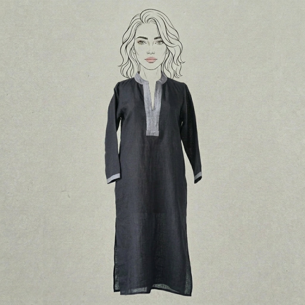 Design Shop Linen Palm Caftan, Small