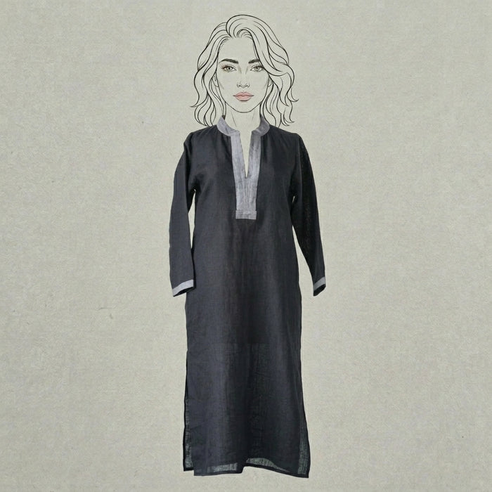 Design Shop Linen Palm Caftan, Small