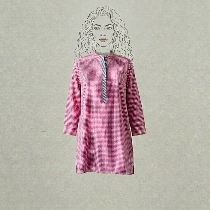 Design Shop Cotton Woven Gingham Nellie Shirt, Medium