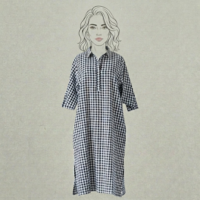 Design Shop Cotton Seer Sucker Veronica Dress, Extra Small