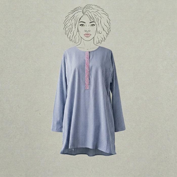 Design Shop Cotton Woven Gingham Nellie Shirt, Medium