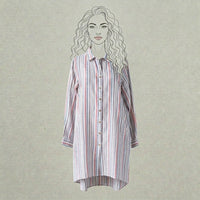 Design Shop Double Cloth Bianca Tunic, Multi-Stripe, Small