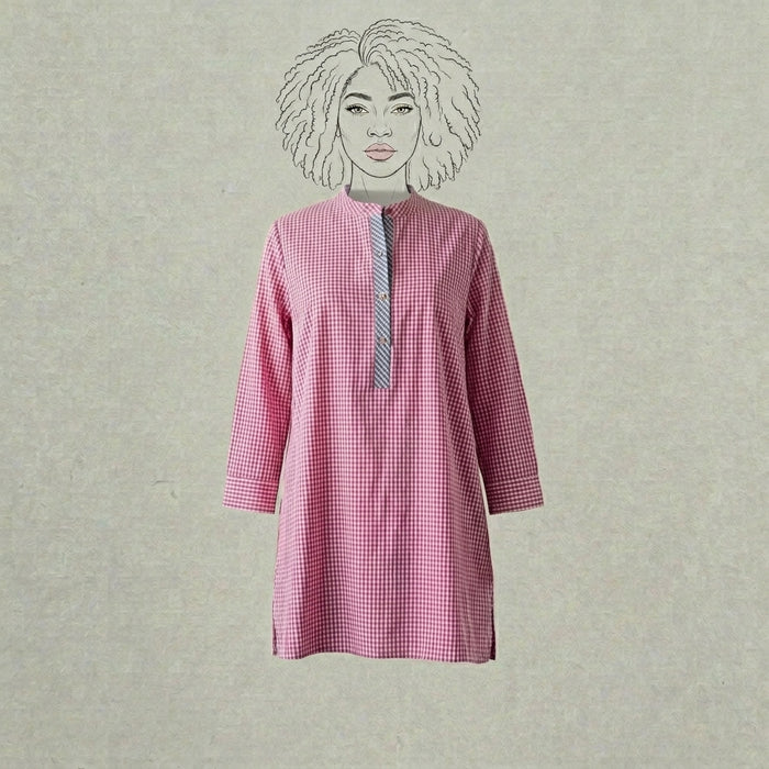 Design Shop Cotton Woven Gingham Nellie Shirt, Small