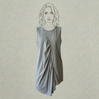 Design Shop Side Drape Libby Sleeveless T Shirt, Small/Medium