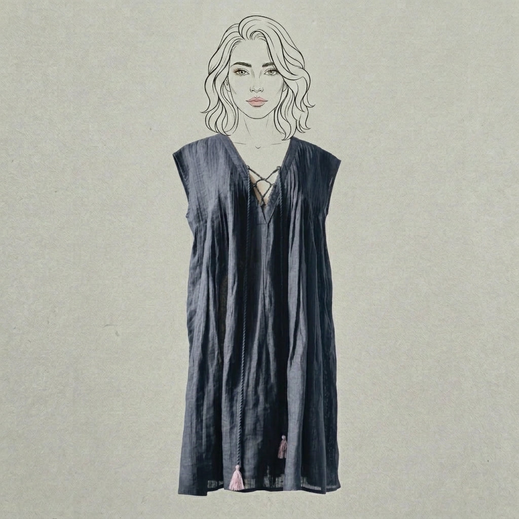 Design Shop Linen Adelyn Dress, Large