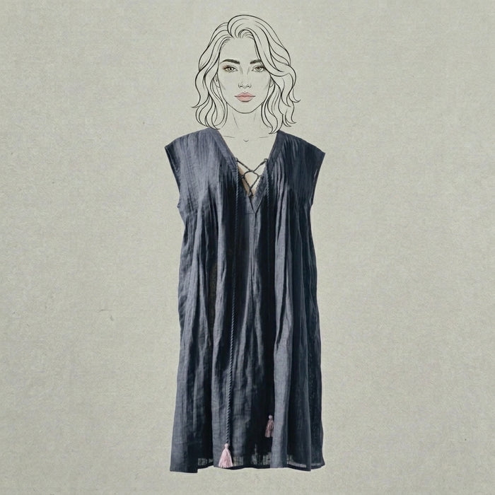 Design Shop Linen Adelyn Dress, Large
