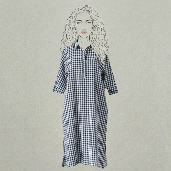 Design Shop Cotton Seer Sucker Veronica Dress, Medium
