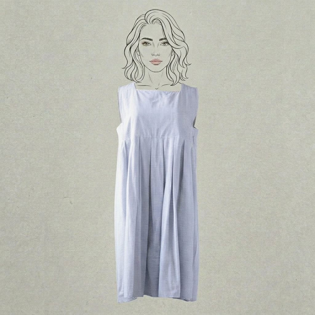Design Shop Cotton Ticking Sarah Dress, Extra Large