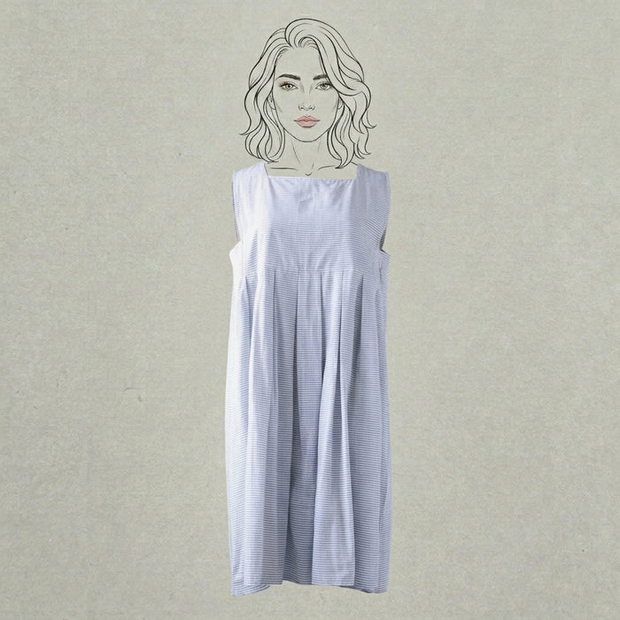 Design Shop Cotton Ticking Sarah Dress, Extra Large