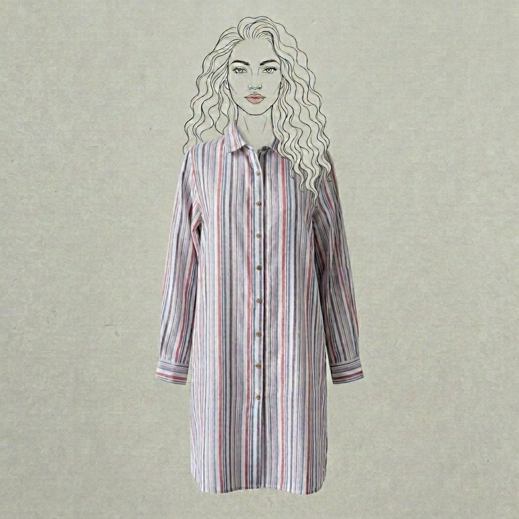 Design Shop Bianca Tunic, Multi-Stripe, Extra Large