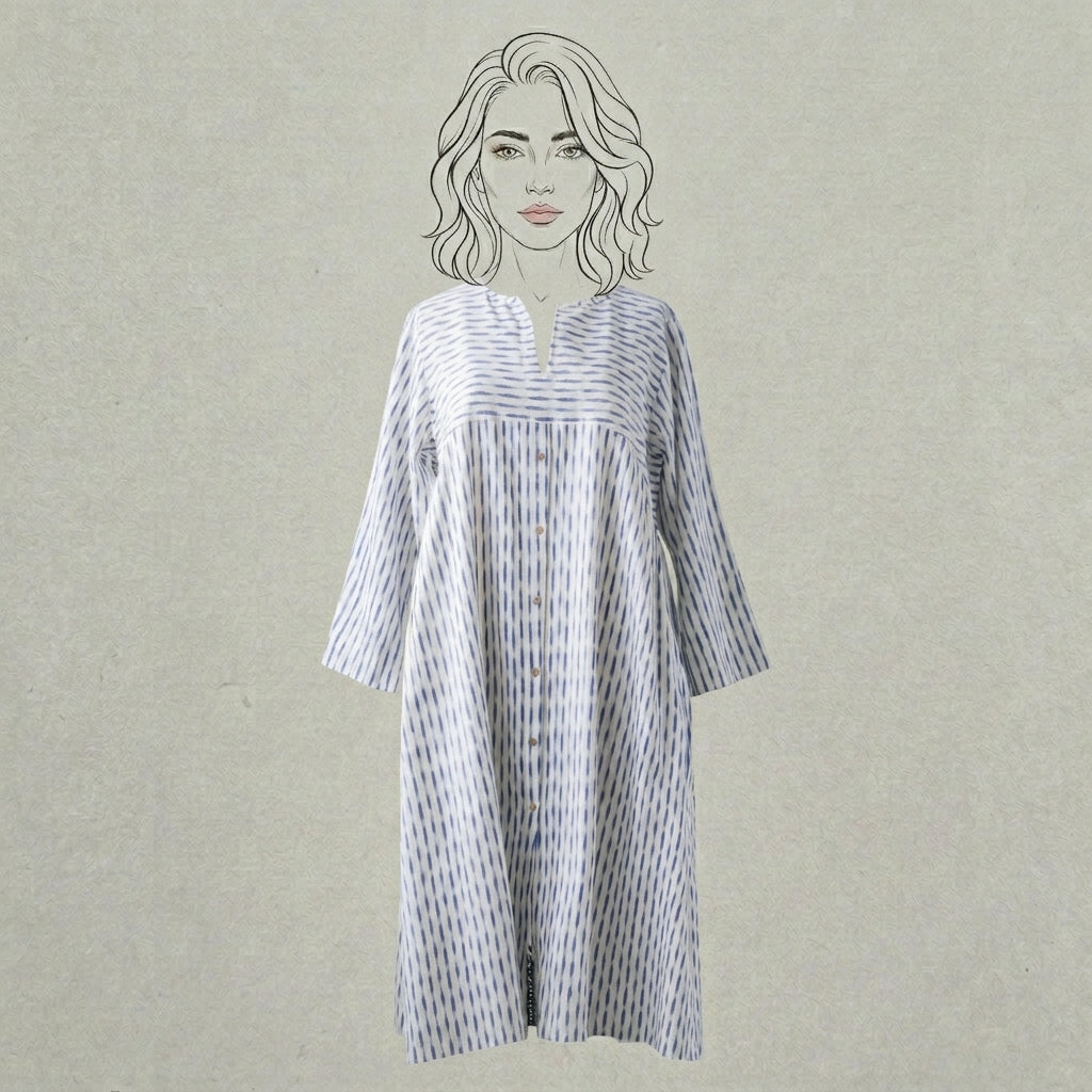 Design Shop Cotton Double Ikat Dress, Extra Large