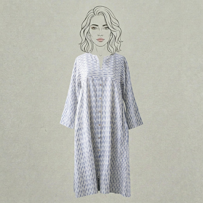 Design Shop Cotton Double Ikat Dress, Extra Large