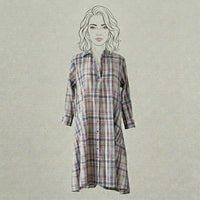 Design Shop Cotton Kayla Tunic, Multi-Plaid, Medium