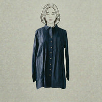 Design Shop Cotton Voile Pleated Favorite Shirt, Medium