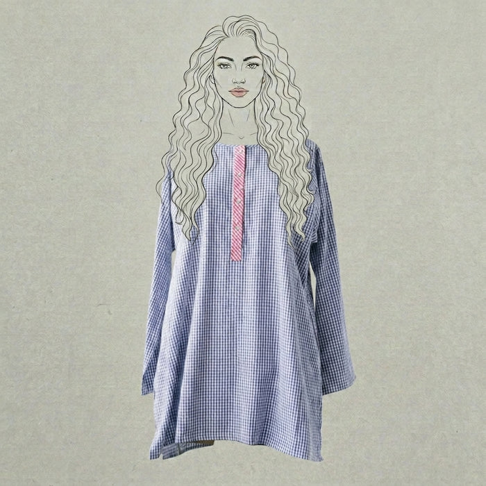 Design Shop Cotton Woven Gingham Nellie Shirt, Large