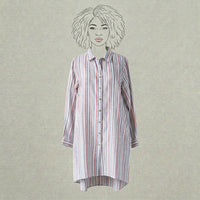 Design Shop Double Cloth Bianca Tunic, Multi-Stripe, Medium