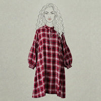 Design Shop Rayon Jill Plaid Dress, Extra Small