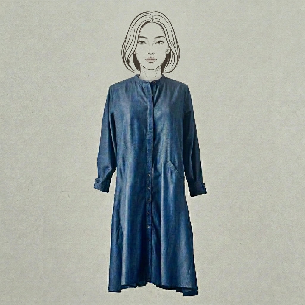 Design Shop Cotton Chambray Gracie Dress, Extra Small