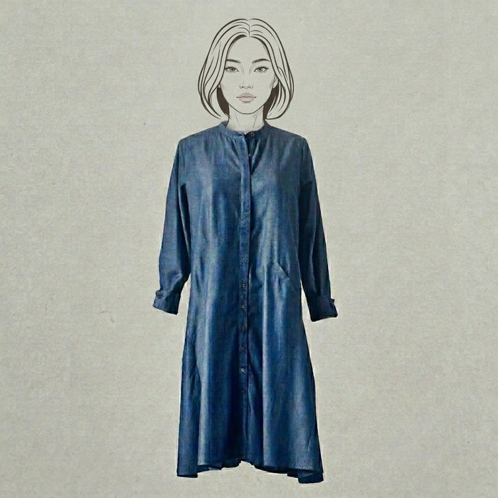 Design Shop Cotton Chambray Gracie Dress, Extra Small