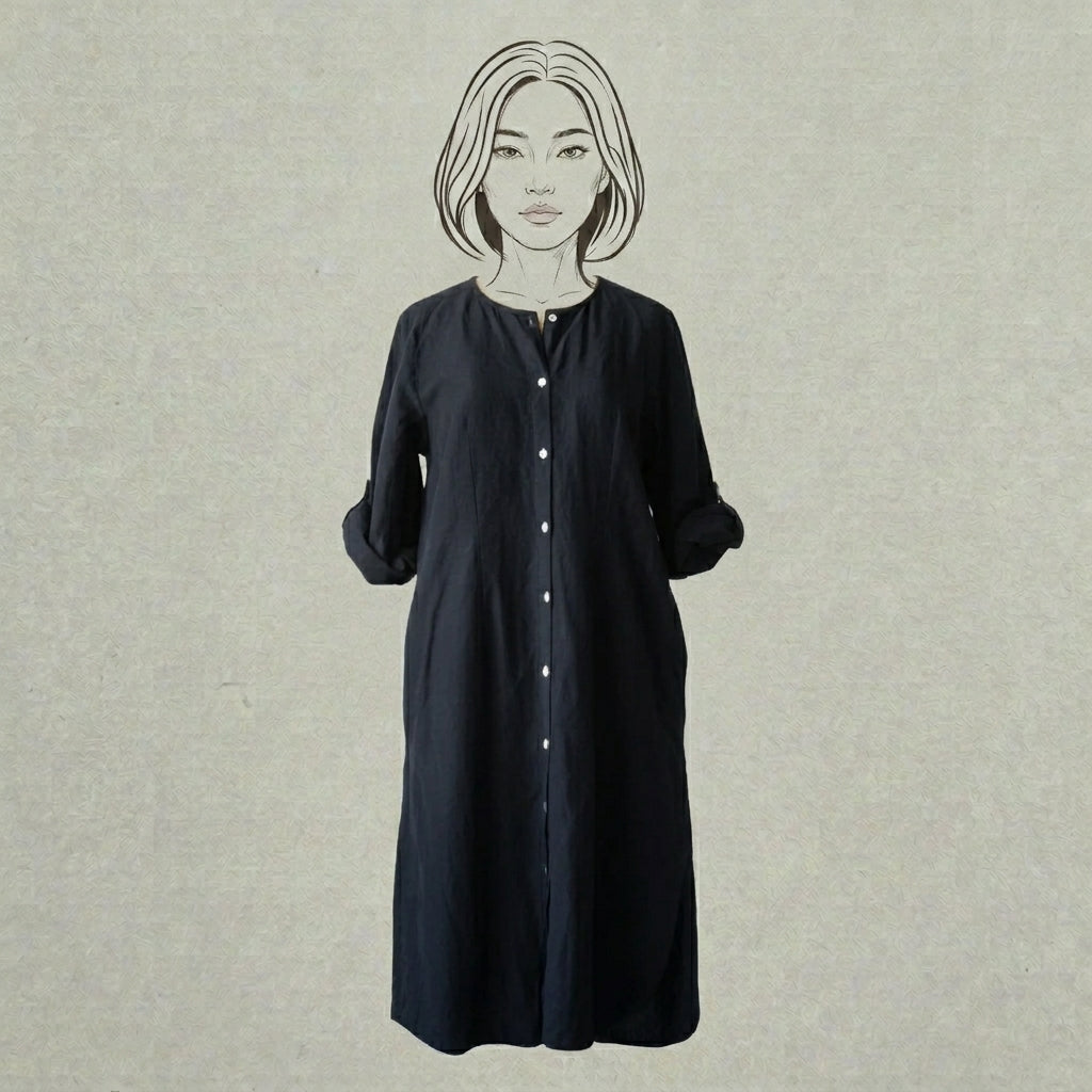 Design Shop Cotton Linen Brooklyn Dress/Tunic, Medium