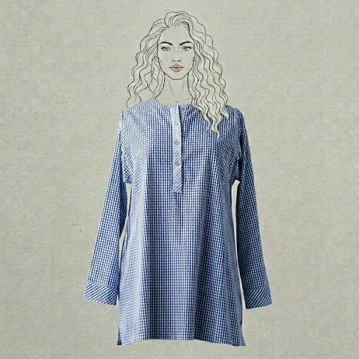 Design Shop Cotton Woven Gingham Nellie Shirt, Small