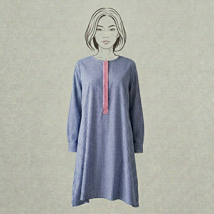 Design Shop Cotton Woven Gingham Nellie Shirt, Extra Large
