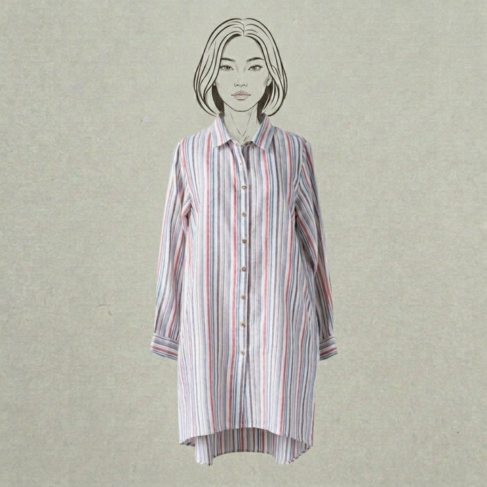 Design Shop Bianca Tunic, Multi-Stripe, Extra Small