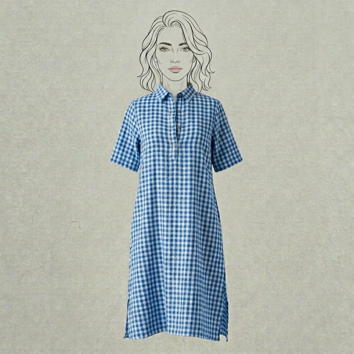 Design Shop Cotton Seer Sucker Veronica Dress, Extra Small