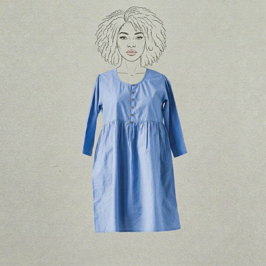 Design Shop Cotton Chambray Jess Dress, Small