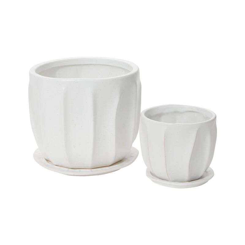 Design Shop Draken Pot with Saucer 7.5"x 6.25"