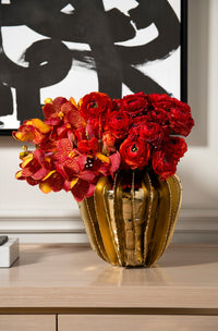 Villa & House Doral Vase, Brass