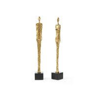 Villa & House Dora Mar Statue (Pair), Gold Leaf