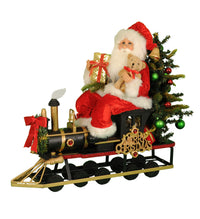 Karen Didion Lighted  Merry Christmas Train Santa