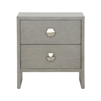 Chelsea House Moxy Bedside Table 2 Drawer - Gray