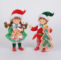 Karen Didion Green Polka Dot Gingerbread Elf Set
