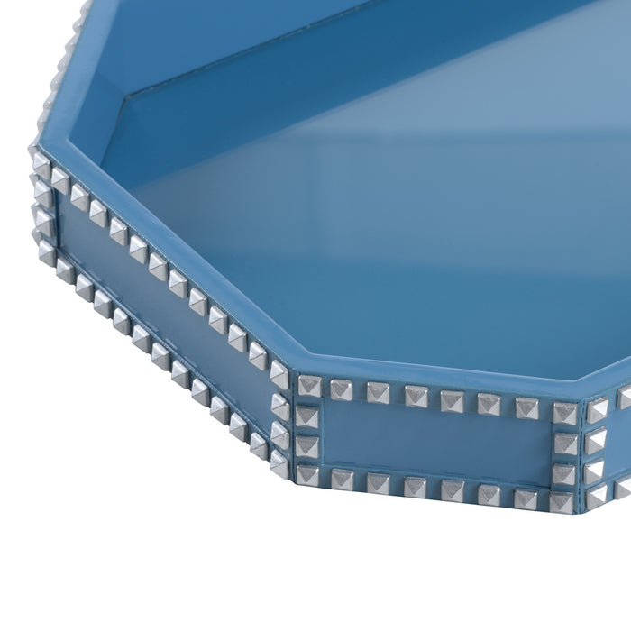 Chelsea House Chic Studded Tray - Blue