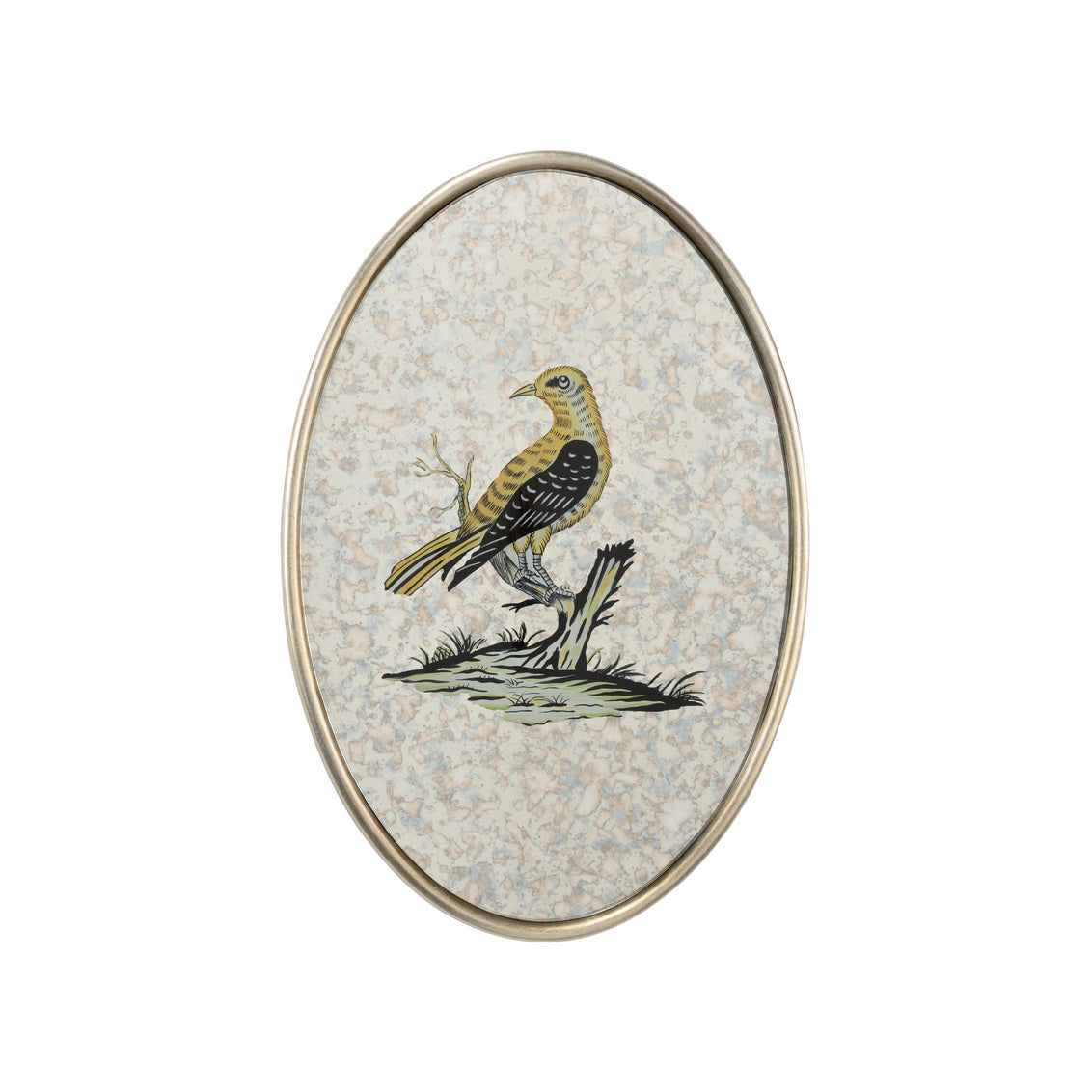 Chelsea House Oval Antiqued Mirrored Bird-A