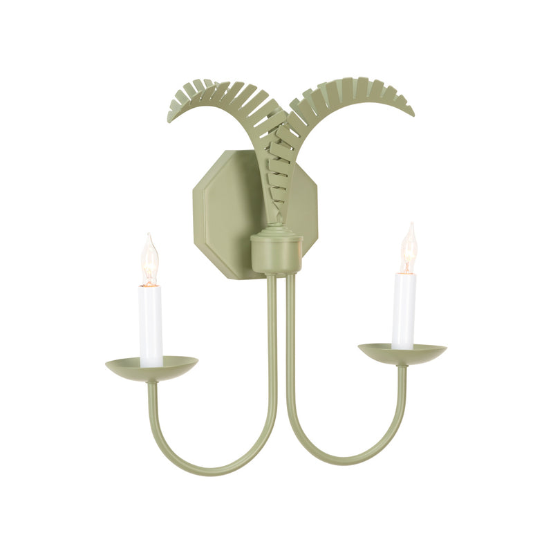 Wildwood Petite Palm Sconce - Green