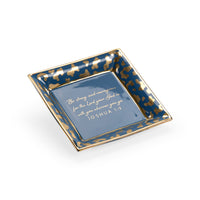 Chelsea House Square Jungle Verse Plate - Blue