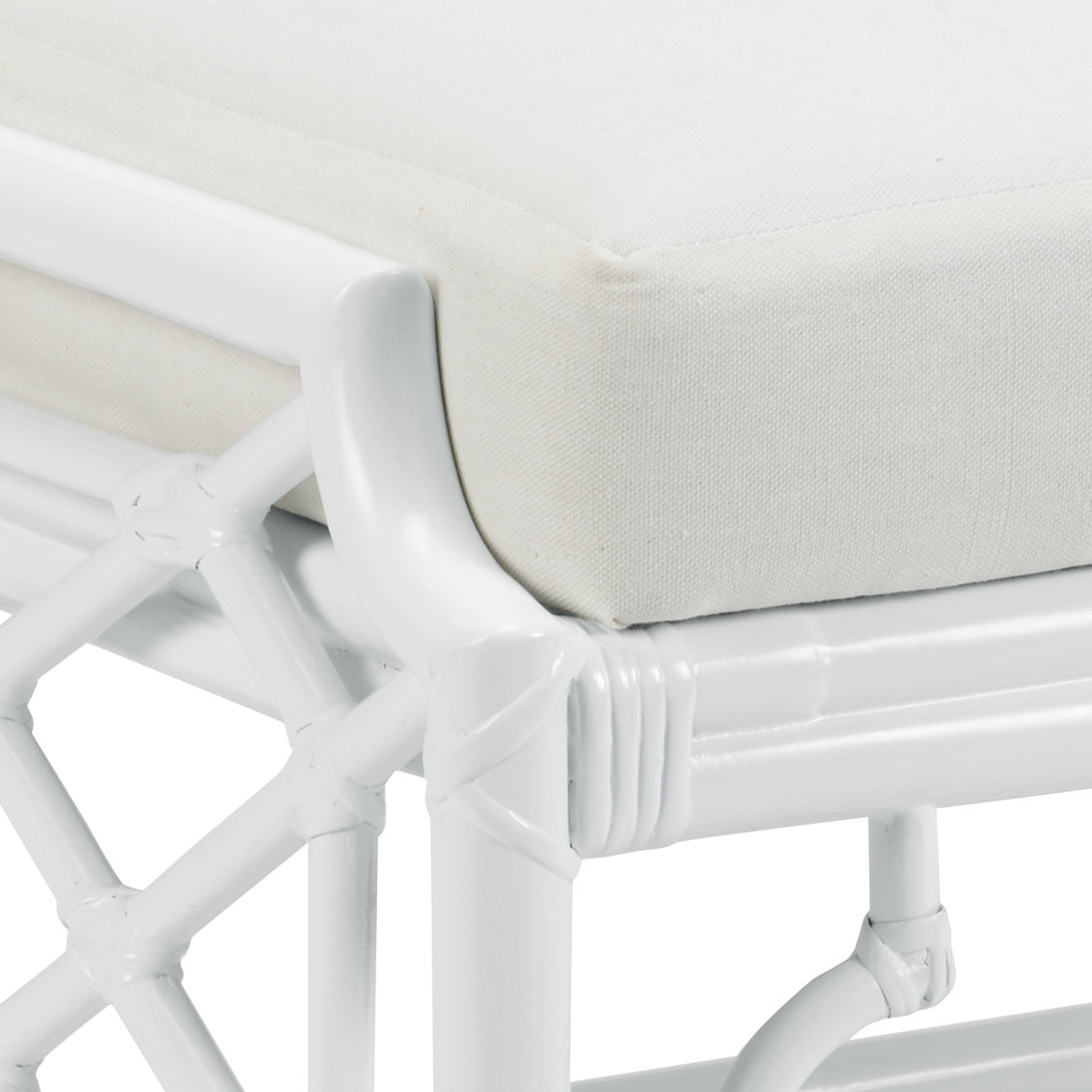 Wildwood Wild Palm Ottoman - White