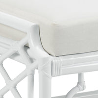Wildwood Wild Palm Ottoman - White