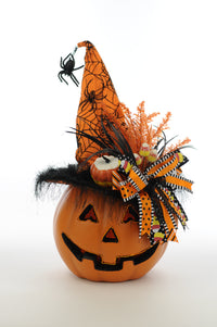 Karen Didion Lighted  Candy Corn Pumpkin Door Decor