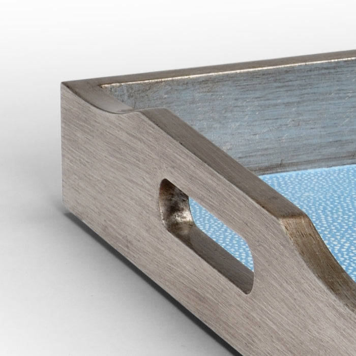 Chelsea House Small Blue Shagreen Tray
