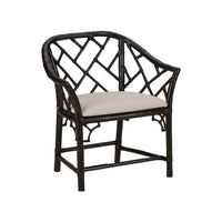 Chelsea House Chippendale Bamboo Arm Chair - Cracked Pepper