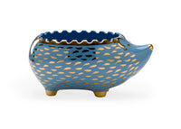 Chelsea House Hedgehog Bowl - Blue/Gold